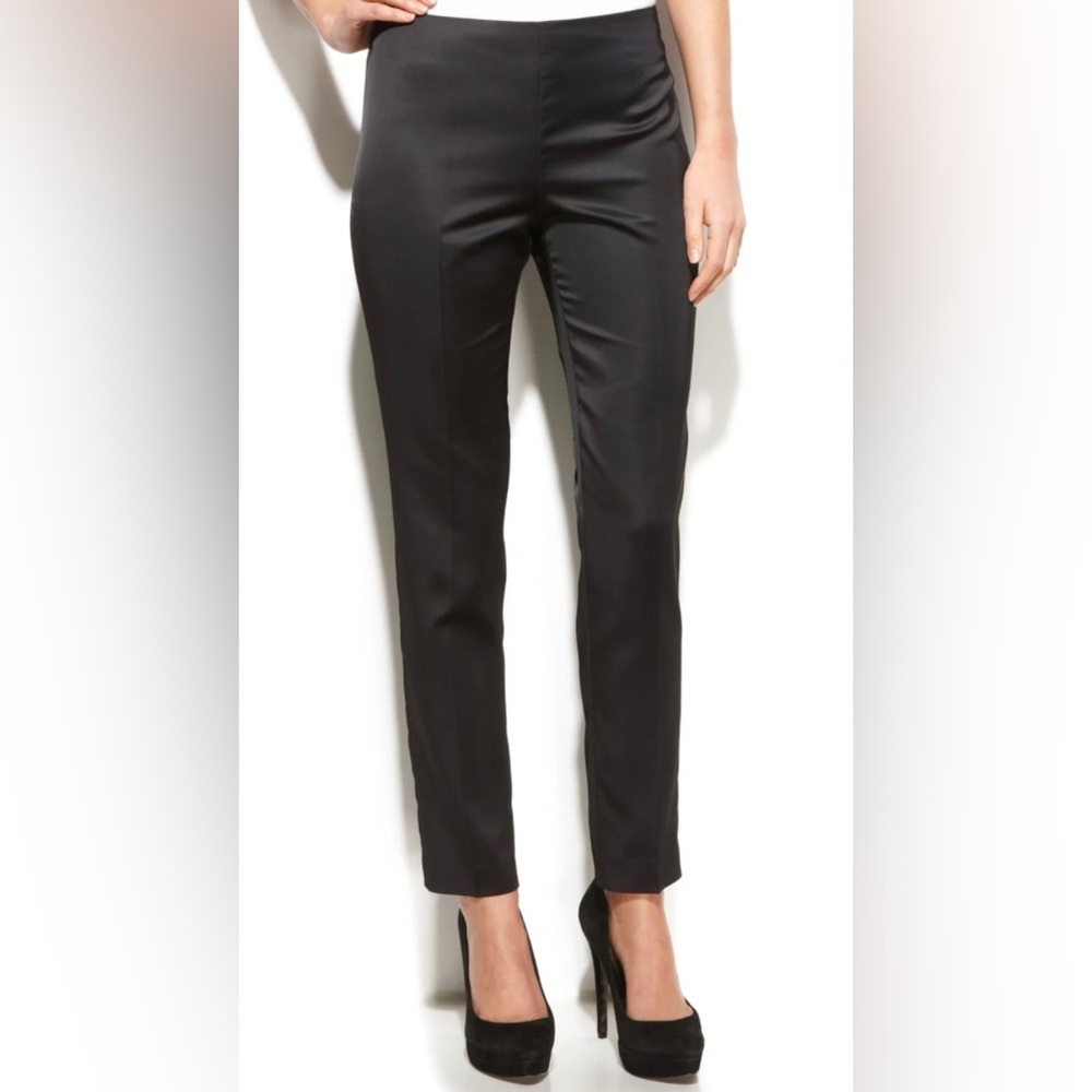 Vince Camuto Slim-leg Satin Ankle Pants
